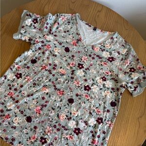 Floral V-Neck T-Shirt